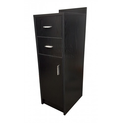 Italica CS65-16" Wide Side Storage Cabinet  For Hair Salons Or Combo Unit Add On Piece Free Standing In Black
