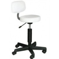 White Skin Care Treatment Stool With Backrest