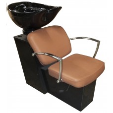 Showroom Model Pibbs Pisa Backwash With Sliding Chair, Tilting Deep Porcelain Shampoo Bowl