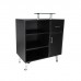 Italica 3308 Reception Desk Black With Glass Ledge