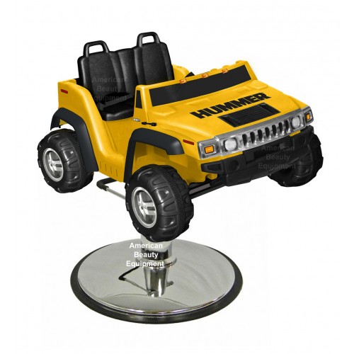 Yellow Hummer Kids Styling Chair SUV From Italica Beauty Equipment