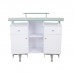 Italica 3313W Reception Desk White With Stainless Panel