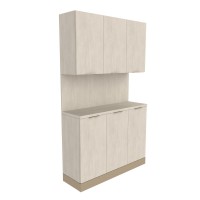 Collins E1104P-48 Inch Shampoo Backbar Storage Unit Toe Kick