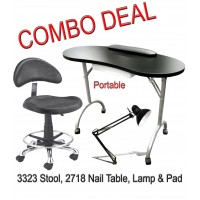 1-Nail Table/Lamp/ Stool 2718 Nail Combo With Stool & Lamp Start- Business Right Away!