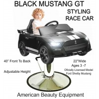 A New Black Mustang GT Styling Chair Car For Kids Hair Cuts