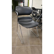 12-USA Made Stacking Reception Chairs With Hardened Steel Wire Frame Like New