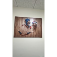  42 x 30 Glass Printed Wall Mounted Kids Playing With Trains