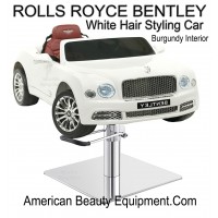 Rolls Royce White/Burgundy Kids Styling Chair Car