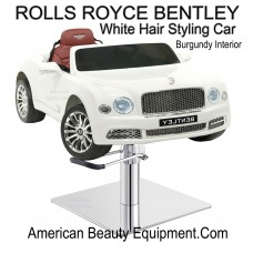 Rolls Royce White/Burgundy Kids Styling Chair Car