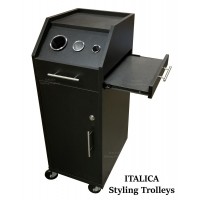 Italica 900 Rolling Styling Station With Locking Laminated Door