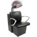 Italica 6265D Chromius Hair Dryer Chair Polished Aluminum Arms Black Padded Base
