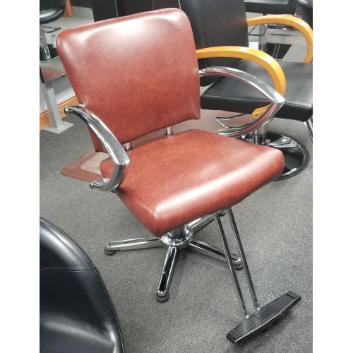 CLEARANCE Leather Color Brown Vinyl Chromius 6265 Special Order Styling Chairs