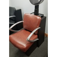 Italica 6265D Dryer Chair Rust Leather Brown Vinyl New With Crocodile Brown Back