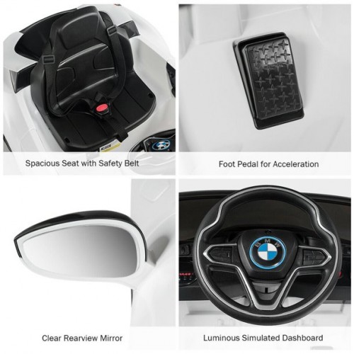 BMW I8 Kids White Styling Chair Car With Your Choice of Base