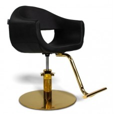 Italica 6969 Styling Chair Rounded With Gold Color Pump