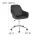 8012 Manicure or Desk Mid-Back Chair in Black Or White Leather