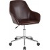 8012 Manicure or Desk Mid-Back Chair in Black Or White Leather