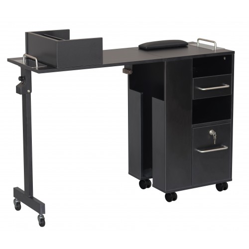 Italica Folding Portable Exceptional Quality Manicure Table Black Italica 2714