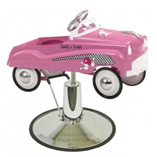 Italica Pink Metal Car Styling Chair For Childrens Hair Cuts
