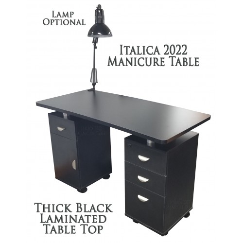 XTRA SPECIAL Black Top Manicure Table High Quality From Italica