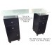 Glass Top H2031 Manicure Table Black Cabinets In Stock Ships Fast