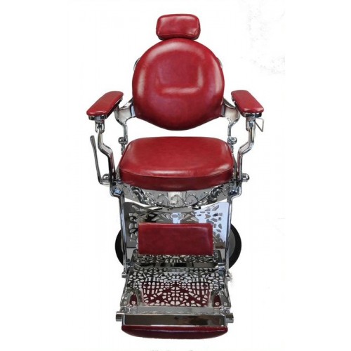 Italica 31913 Old Fashioned Red Quality Barber Chair With Barber Base