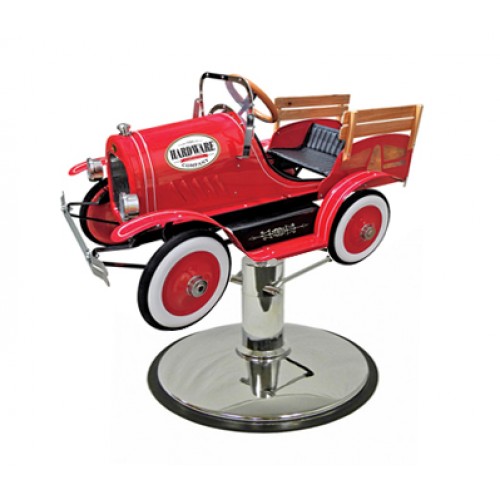 Red Jalopy Kids Classic Styling Chair Car All Metal Very Durable With Your Choice of Base