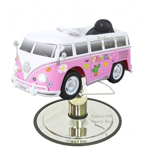 VW Bus Pink Hair Styling Chair For Your Cutting Kids Hair In Salons or Barber Shops Very Durable