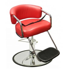 Italica K63 Red Brianna Kids Hair Styling Chair With Thick Cushions with your Choice Base