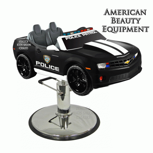Police Camaro Styling Chair For Kids Hair Salons and Barber Shops