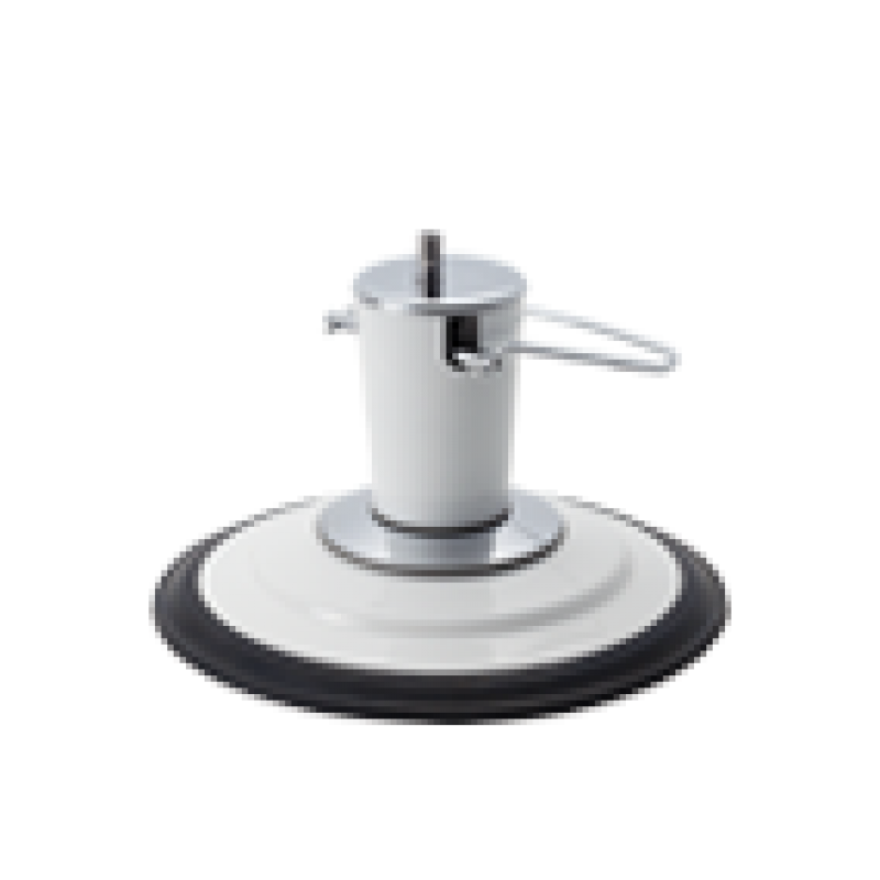 Takara Belmont WHITE K25 Elegance Barber Chair Base Silver Steel Finish
