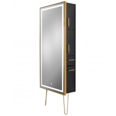9220 Gold Frame Lumina Lighted Styling Station With Legs