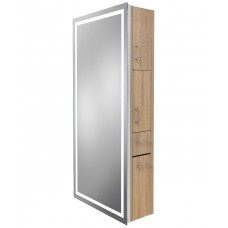 9110 LED Mirror With Beechwood Styling Station