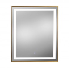Gold Frame LED Salon Mirror Rectangle 30 X 36