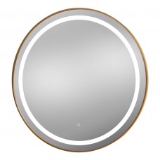 9880 Gold Frame Round 30 X 36 LED Hair Salon Mirror