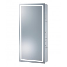 9110 LED Mirror Panel With Station Silver Laminate