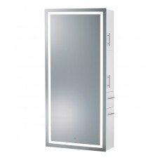 9110 LED Mirror Station White Cabinet Server