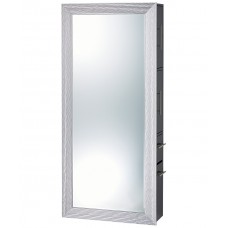 7719-SER02 Wave Styling Station Silver Mirror Wall Unit