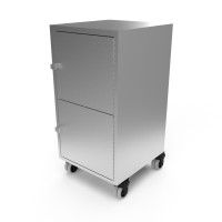 Veeco 2104-18 Stainless Steel Portable Beauty Cart 2 Doors