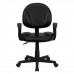 688 Black Leather Task Chair For Manicure Tables