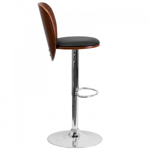 Italica 2220 Walnut Bentwood Adjustable Height Make Up stool FREE SHIPPING