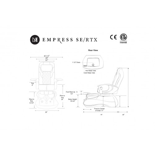 Empress SE Pedicure Spa Chair Call For Our Best Prices Please