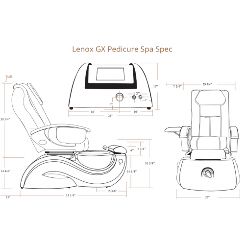 Lenox GX Pedicure Spa Chair