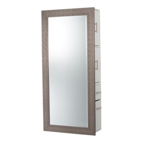 Diamond Hair Salon Mirror With Storage & Tool Panel