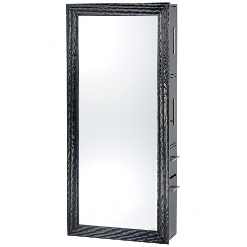 PIbbs 7727-SER02 Wave Black Styling Station With Mirror
