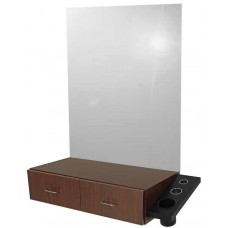 Jeffco J01 Java Wall Mount Hair Styling Vanity With Side Tool Panel