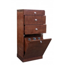 Last 3 Cabinets- Italica 5101 Cherry Wood Veneer Hair Styling Station With Tilt Tool Panel