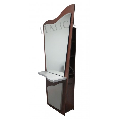 Italica DM001 Single Free Standing Station With Large Mirror Tool Panel and Storage