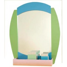 Italica Kids Salon Mirror 31"W  X 38"H With Product Storage Area