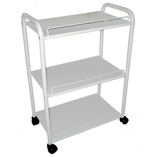 Italica 8000-1 All Metal White Facial Skin Care or Waxing Trolley For Esheticians 